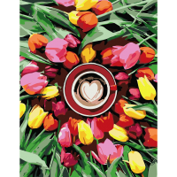 Набір-стандарт, картина за номерами, „Ранкові тюльпани“, 35х45см, ROSA START