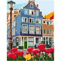 Набір-стандарт, картина за номерами, „Знаменитий Амстердам“, 35х45см, ROSA START