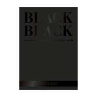 Склейка-блок mixed media Black Black (20*20 см), 300г/м2, 20л, чорний, гладкий, Fabriano