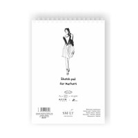 Альбом для маркерів на спіралі AUTHENTIC А4, 100г/м2, 50л, білий колір, SMILTAINIS