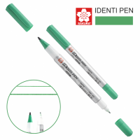 Перманентний маркер IDENTI PEN, двосторонній, 0,4/1 мм, Зелений, Sakura