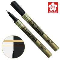 Маркер Pen-Touch, на олійній основі, Золото, тонкий (EXTRA FINE) 0.7мм, Sakura