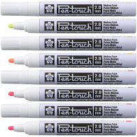 Маркер Pen-Touch Жовтий, флуоресцентний, середній (MEDIUM) 2.0мм, Sakura