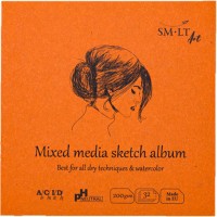 Альбом AUTHENTIC (mixed media) Layflat 14*14см, 200г/м2, 32л, SMILTAINIS