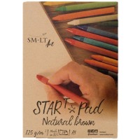 Склейка для ескізів STAR T (Kraft) А4, 125г/м2, 20л, коричневий колір, SMILTAINIS