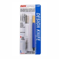 Ніж макетний "DAFA" /94160C604P/435/ C-604Р, пластикова ручка, 8 змінних лез + 4 насадки (1/20)