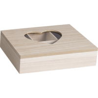 Скринька дерев'яна з Серцем, 18х24х5,7 см, KNORR Prandell ( 218735225 )