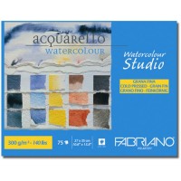 Склейка для акварелі Watercolor Studio A4 (27*35см), 300г/м2, 75л, середнє зерно, Fabriano