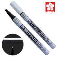 Маркер Pen-Touch, на спиртовій основі, Білий, тонкий (FINE) 1мм, Sakura