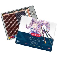 Набір кольорових олівців Colour Collection, 24 предмети, в метал. коробці, Derwent