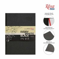 Блокнот A5 (14,8*21см), слоновая кость, черная и белая бумага, 80г/м, 96л., ROSA Studio