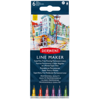 Набір лінерів Line Maker Colour, 6шт, кольорові, Derwent