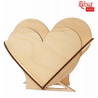 Подарунковий пакет „Серце“, фанера, 18х14,5х8,5см, ROSA TALENT
