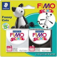 Набір Fimo Kids, «Кумедний котик», 2 кол.*42 г, Fimo