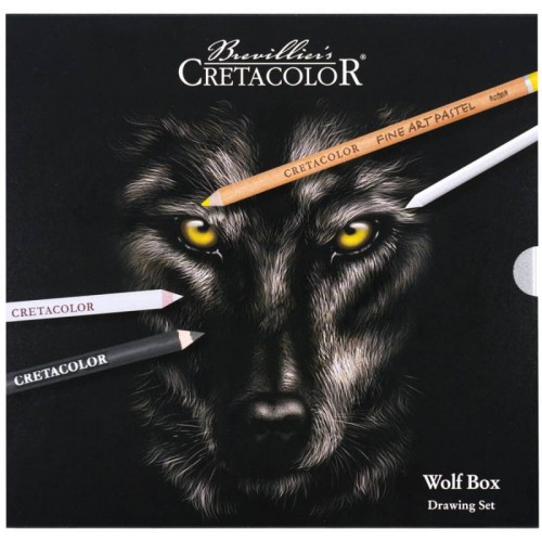 Набір матеріалів для графіки, WOLF, метал. коробка, 25 шт, Cretacolor - Канц Киев для вас