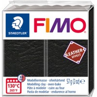 Пластика Leather-effect, Чорний, 57 гр, Fimo