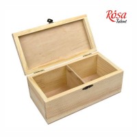 Скринька дерев'яна з замком, 2 секції, 20х10х8см, ROSA TALENT