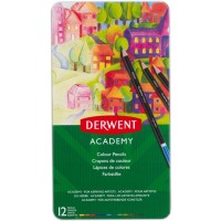 Набір кольорових олівців Colouring Academy, 12 кол., в метал. коробці, Derwent