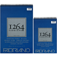Альбом на спіралі для рисунку 1264 А4, 200г/м2, 40л, чорний, Fabriano