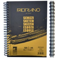 Альбом для ескізів на спіралі Schizzi Sketch, А4, 90г/м2, 120л, Fabriano
