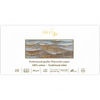 Склейка для акварелі PRO CREATE Panoramic (19*38 см), 300г/м2, 10л, білий папір, SMILTAINIS