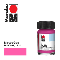 Фарба вітражна на водній основі холодної фіксації, Рожева, 15мл, Glas, Marabu, 130639033