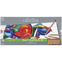 Набір кольорових олівців, MEGACOLOR, 36шт., мет. коробка, Cretacolor