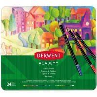 Набір кольорових олівців Colouring Academy, 24 кол., в метал. коробці, Derwent