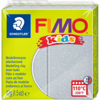 Пластика Fimo kids, Срібна з блискітками, 42г, Fimo