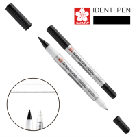 Перманентний маркер IDENTI PEN, двосторонній, 0,4/1 мм, Чорний, Sakura
