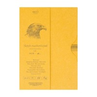 Склейка для ескізів в папці AUTHENTIC (Kraft) А4, 90г/м2, 60л, коричневий колір, SMILTAINIS