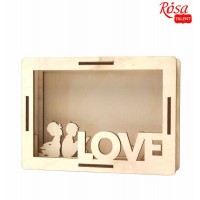 3D рамка для фото „Love“ 1, фанера, 18х13см, ROSA TALENT