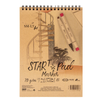 Альбом для маркерів на спіралі STAR T А5, 75г/м2, 20л, SMILTAINIS