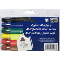 Набір маркерів для розпису світлих тканин, Класичні відтінки, 6 шт, Marvy