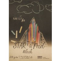 Склейка для рисунку STAR T, А5 (14,8*21 см), 120г/м2, 20л, чорний папір, SMILTAINIS