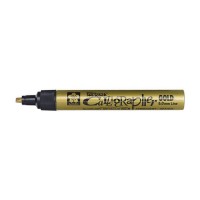 Маркер Pen-Touch Calligraphy Золото, средний (MEDIUM) 5.0мм, Sakura