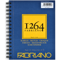 Альбом на спіралі для рисунку та ескізів 1264, А5 (14,8*21 см), 90г/м2, 60л, слонова кістка, Fabriano