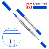 Перманентний маркер IDENTI PEN, двосторонній, 0,4/1 мм, Синій, Sakura