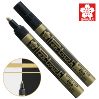 Маркер Pen-Touch, на олійній основі, Золото, середній (MEDIUM) 2.0мм, Sakura