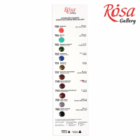 Дот-карта Професійні акварельні фарби Rosa Gallery (10 нових кольорів)