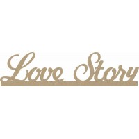 Заготовка напис „Love story“, МДФ, 40х9см, ROSA TALENT