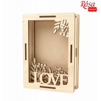 3D рамка для фото „Love“ 2, фанера, 18х13см, ROSA TALENT
