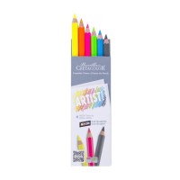 Набір 5 кольорових неонових олівців МЕГА Artist Studio Line + 1 графітовий МЕГА НВ, карт. коробка, Cretacolor