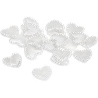 Набір пластикових сердець, Білий, 1,2см, 48 шт, Knorr Prandell