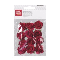 Набір паперових квітів для декору, самоклеючі, Червоні, 2,5 см, 12 шт, KnorrPrandell