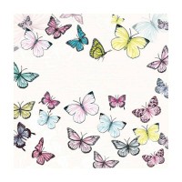Декупажні серветки "Дрібні метелики ", білі, 33*33 см, 18,5 г/м2, 20 шт, Ambiente