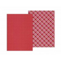 Папір з малюнком "Клітинка", А4(21х29,7см), двосторонній, Червоний, 300г/м2, Heyda