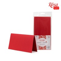 Набір заготовок для листівок 5 шт, 21х10,5 см, №9, червоний, 220г/м2, ROSA TALENT