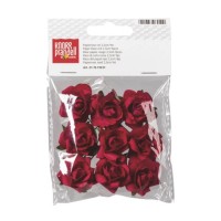 Набір паперових квітів для декору, Червоні, 2,5 см, 9 шт, KnorrPrandell