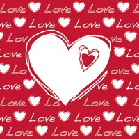 Декупажні серветки "Love Heart", 33*33 см, 18,5 г/м2, 20 шт, Ambiente